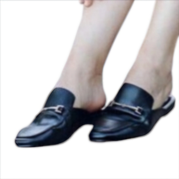 Jenn Ardor Women flat pointed closed toe black mule slippers size 6M - Picture 2 of 8